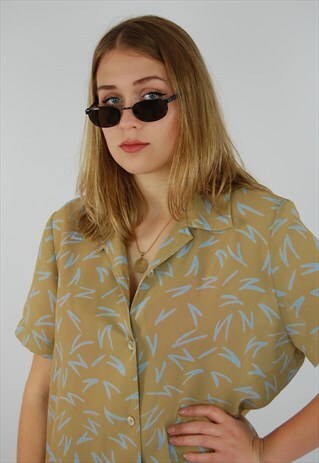 VINTAGE 80S PRINT CO ORD BUTTON SHIRT & MAXI SKIRT TWO PIECE