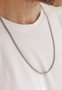 Chain necklace for men silver festival jewelry gift for him