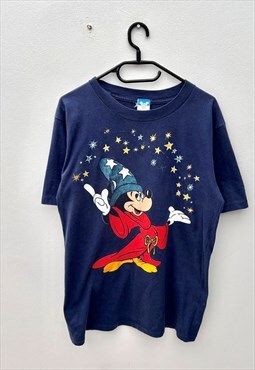 Vintage Disney fantasia mickey blue T-shirt large 