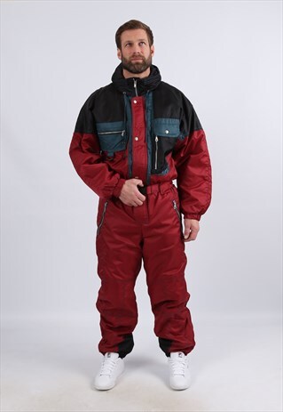 VINTAGE ONNI FULL SKI SUIT SNOW SPORTS UK L 42 - 44" (5HJ)