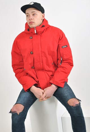 VINTAGE PUFFER JACKET IN RED
