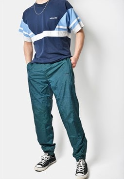 90s vintage men's shell pants green colour 80s nylon rave 