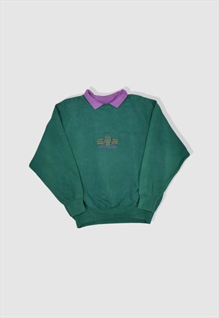 VINTAGE 80S BEST COMPANY EMBROIDERED SWEATSHIRT IN GREEN