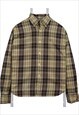 Vintage 90's Tommy Hilfiger Shirt Long Sleeve Check Brown