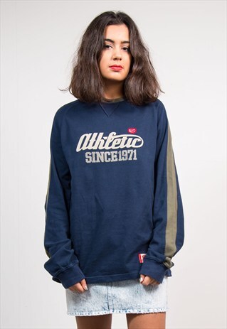 VINTAGE 90'S NAVY BLUE NIKE SPORTS SWEATER SWEATSHIRT