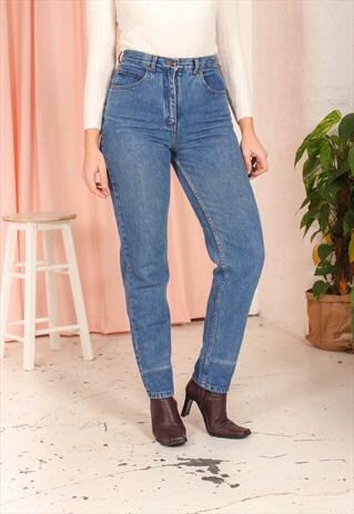 VINTAGE 90S HIS MOM JEANS IN MID WASH