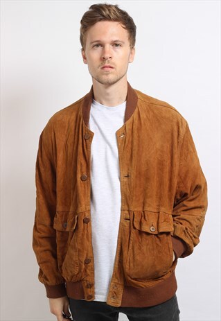VINTAGE SUEDE BOMBER JACKET