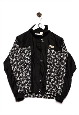 Vintage ellesse Transition Jacket Floral Pattern Black
