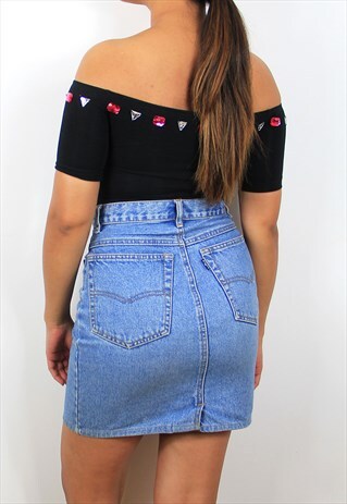 JEWELLED OFF THE SHOULDER CROP TOP