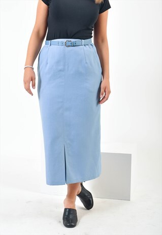 VINTAGE MAXI SKIRT IN BLUE