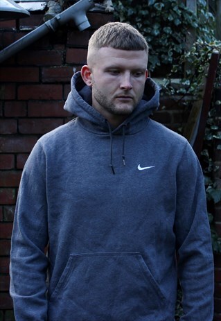 VINTAGE GREY NIKE HOODIE MEDIUM