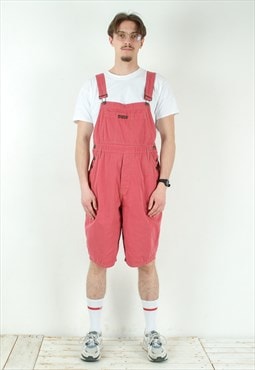 Very Nice Vintage L Bibs Worker Dungarees Chore Utility Red