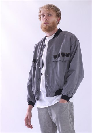 80S VINTAGE MENS MESSORI BOMBER JACKET