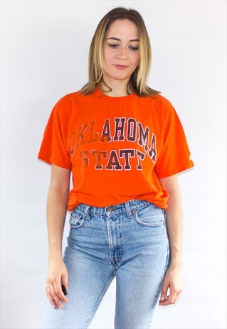 RUSSELL ATHLETICS ORANGE OKLAHOMA T-SHIRT