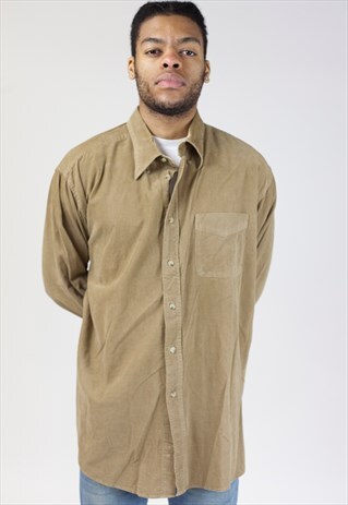 VINTAGE 90S BROWN CORD SHIRT