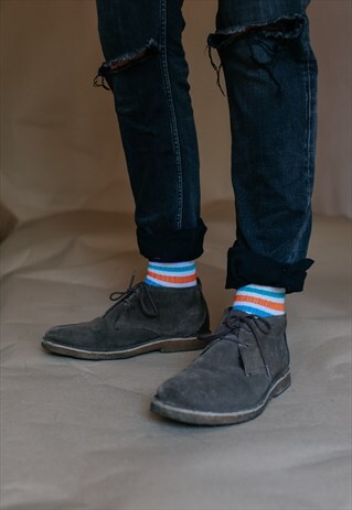 VINTAGE SUEDE LACE UP SHOES IN BROWN