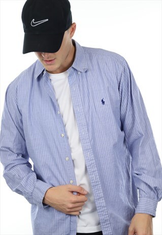 VINTAGE RALPH LAUREN STRIPED SMALL LOGO SHIRT