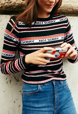 SUBDUED NOT SORRY STRIPED JUMPER