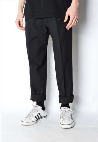 VINTAGE 90S BLACK MINIMALIST PANTS