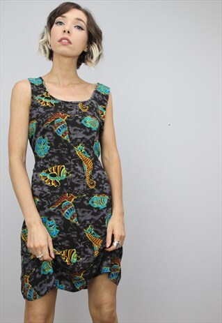 VINTAGE 90S PATTERNED SUMMER DRESS