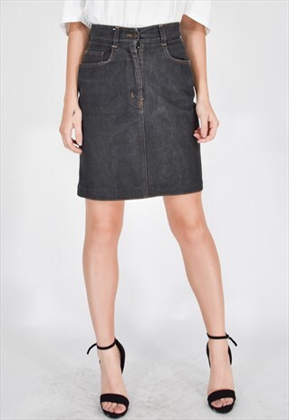 VINTAGE MOSCHINO BLACK SKIRT CASUAL JEANS