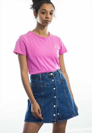 VINTAGE POLO RALPH LAUREN LOGO REWORKED CROP TOP 90S M 3.1