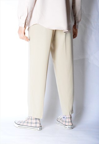 VINTAGE 80S UNISEX BEIGE PANTS
