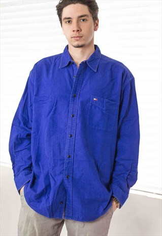 VINTAGE TOMMY HILFIGER SHIRT LOGO 90S XL 14.9