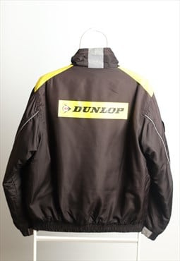 Vintage Dunlop Workwear Windbreaker Logo Jacket Black