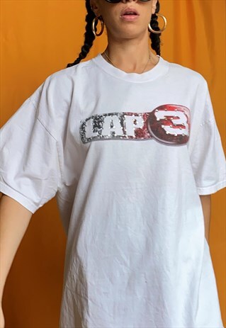 VINTAGE NASCAR DIAMONTE SWAROVSKI REWORKED GRAPHIC T-SHIRT
