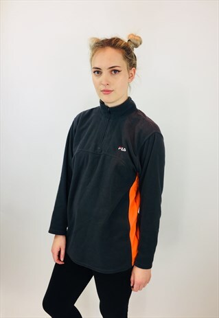 VINTAGE FILA 90S EMBROIDERED FLEECE SWEATSHIRT