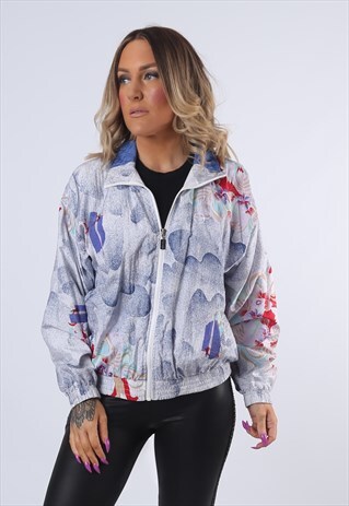 SHELL JACKET TRACK TOP OVERSIZED VINTAGE (DK5J) LARGE