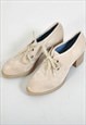 VINTAGE 90S SUEDE LEATHER SHOES IN BEIGE
