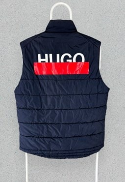 Hugo Boss Blue Gilet Puffer Jacket Mens Large