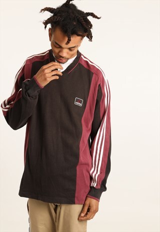VINTAGE ADIDAS EMBROIDERED SPELL OUT SWEATSHIRT