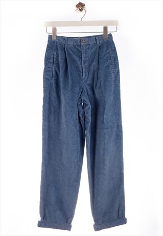 VINTAGE LL BEAN 90S CORDUROY PANTS BLUE - WITH CORDUR