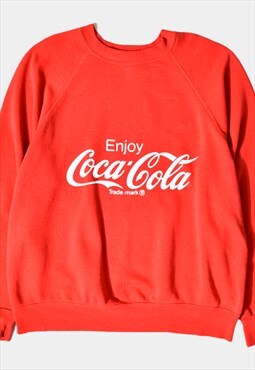 Vintage Coca Cola Sweatshirt Pullover Logo Red
