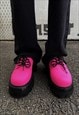 PINK PUNK BOOTS TRACTOR SHOES BARBIE BROGUES RAVE TRAINERS