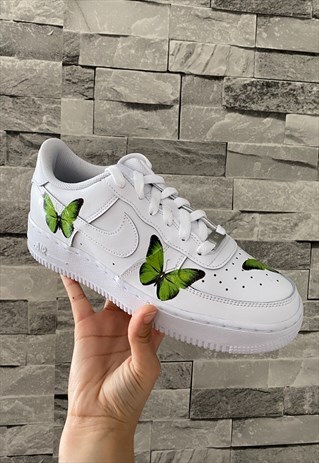 CUSTOM AIRFORCE 1 - GREEN BUTTERFLIES