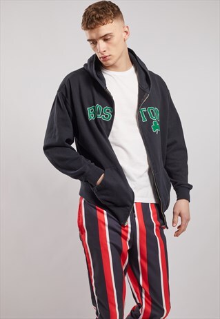 VINTAGE BOSTON ZIP-UP HOODIE