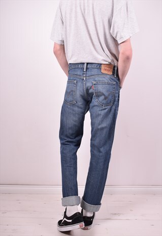 LEVI'S 514 MENS VINTAGE JEANS W32 L32 BLUE 90'S