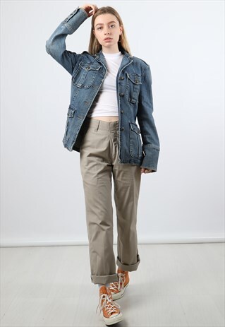 VINTAGE RALPH LAUREN LARGE BLUE DENIM JACKET