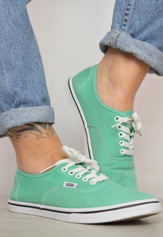 VINTAGE 90S VANS MINT GREEN SKATE SHOES TRAINERS SNEAKERS