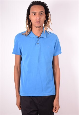 CALVIN KLEIN MENS VINTAGE POLO SHIRT LARGE BLUE 90S