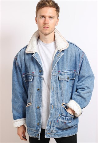 VINTAGE FLEECE LINED DENIM JACKET