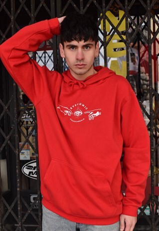 EYE OF HORUS RED HOODIE SWEATSHIRT