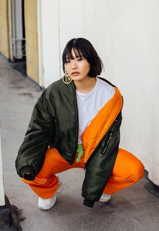 ESSENTIAL LIGHTWEIGHT BOMBER JACKET - KHAKI OLIVE GREEN