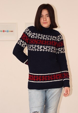 CHUNKY WOOL TURTLE NECK JUMPER