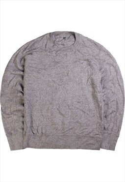 Vintage  Uniqlo Sweatshirt Crewneck Heavyweight Plain Grey