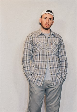 VINTAGE LEVI'S GREY CHECK SHIRT
